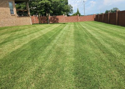 2000x924.jpeg.c14e0548c086476484f90432c06c173d Lush, freshly mowed lawn with neatly striped grass, showcasing professional lawn care services by APEX Lawn Care in Central Arkansas.